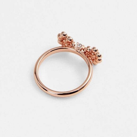 ❤︎ Ted Baker ❤︎ BREMMA Swarovski® Crystal bow Ring  M-L - Picture 5 of 8